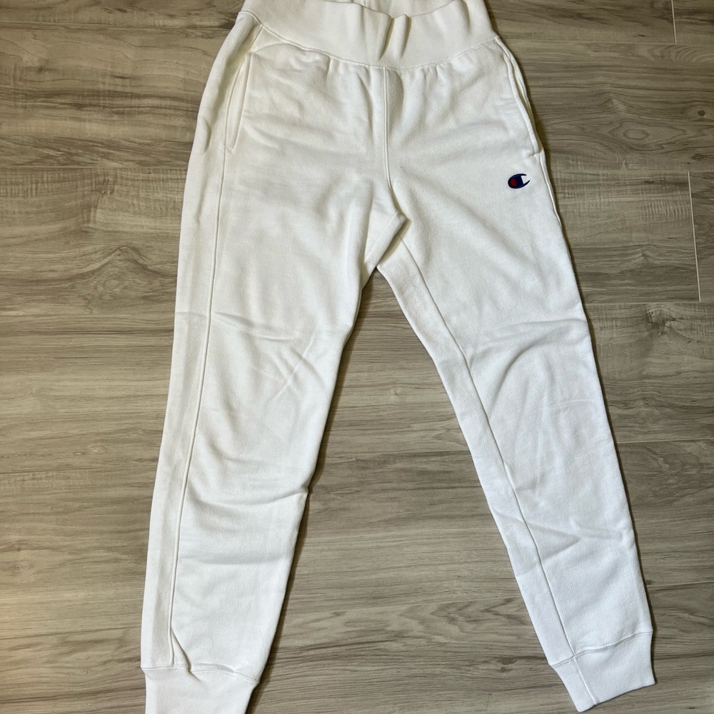Champion Reverse Weave White Joggers